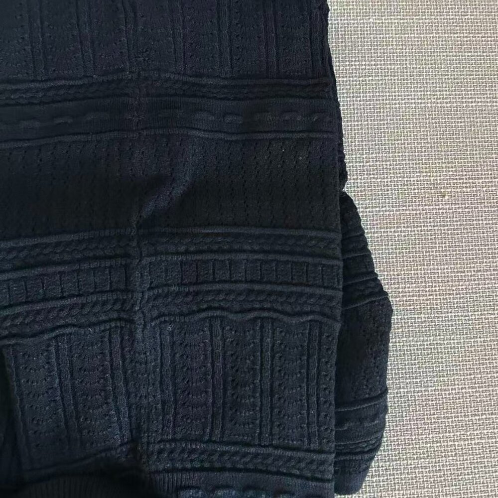 NEW Sezane Aphrodite Midi Dress Small/Sp Black Noir Vacation Knit French Classic - Picture 10 of 11